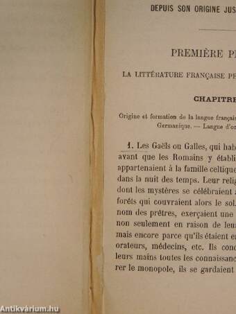 Manuel d'histoire de la littérature francaise depuis son origine jusqu'a nos jours