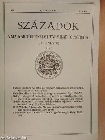 Századok 1998/5.