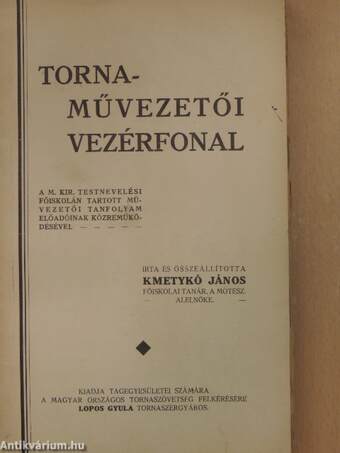 Torna-művezetői vezérfonal