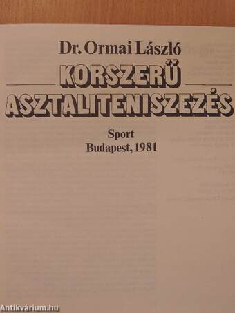 Korszerű asztaliteniszezés