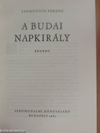 A budai Napkirály