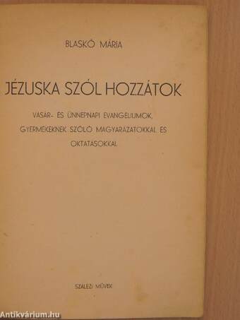 Jézuska szól hozzátok