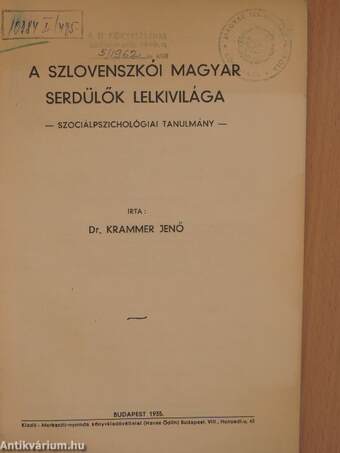 A szlovenszkói magyar serdülők lelkivilága