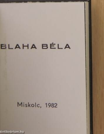 Blaha Béla (minikönyv) (számozott)