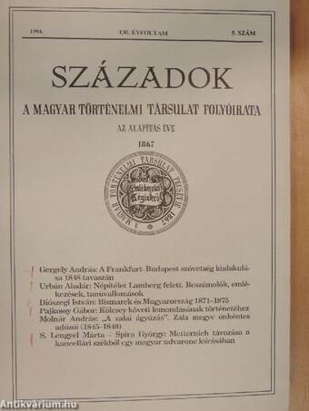 Századok 1996/5.