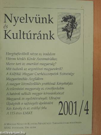 Nyelvünk és Kultúránk 2001/4.