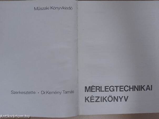 Mérlegtechnikai kézikönyv