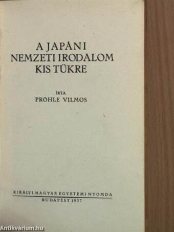 A japáni nemzeti irodalom kis tükre