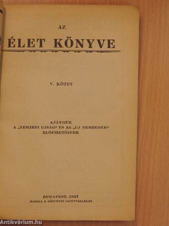 Az Élet könyve V.