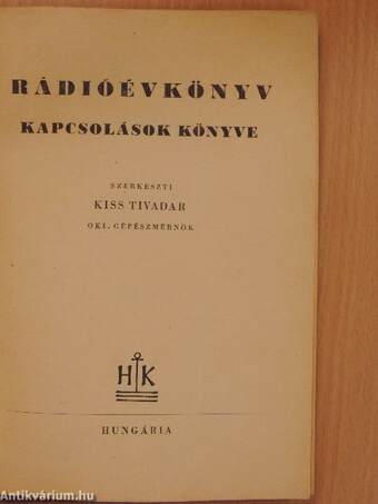 Rádióévkönyv kapcsolások könyve 1948