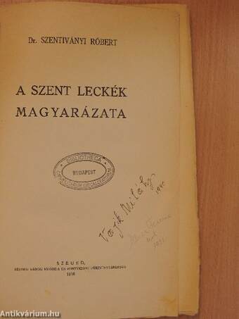 A szent leckék magyarázata