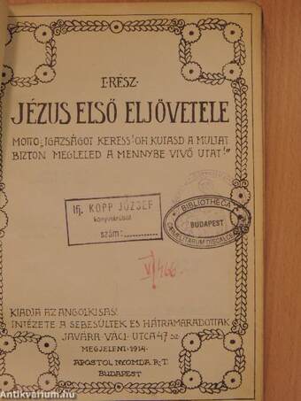 Jézus első eljövetele/Jézus második eljövetele