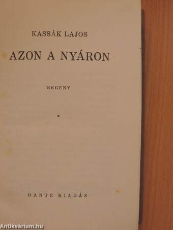 Azon a nyáron