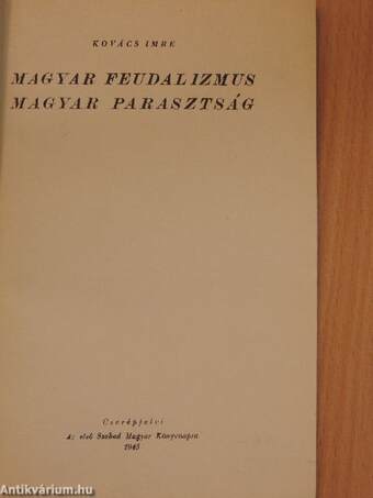 Magyar feudalizmus, magyar parasztság