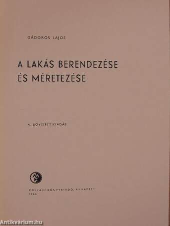 A lakás berendezése és méretezése