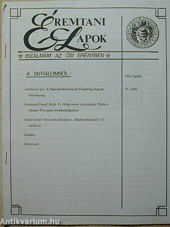 Éremtani Lapok 1996. április