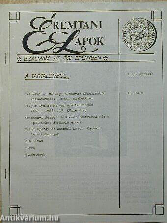 Éremtani Lapok 1993. április