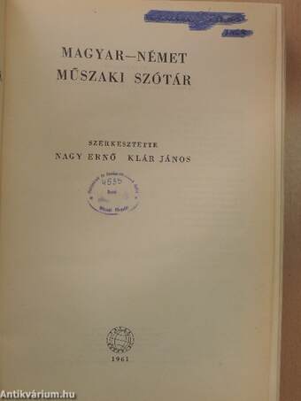 Magyar-német műszaki szótár