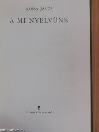 A mi nyelvünk