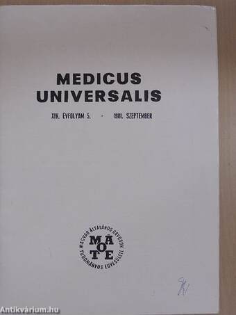 Medicus Universalis 1981. szeptember/Supplementum