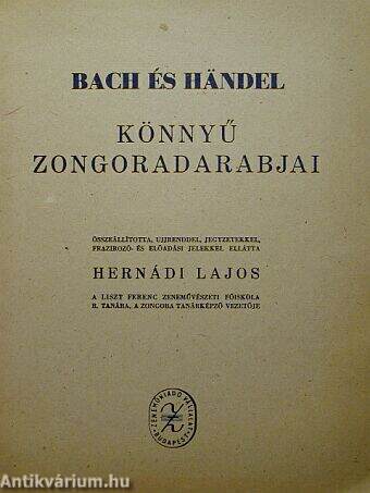 Bach és Händel könnyű zongoradarabjai