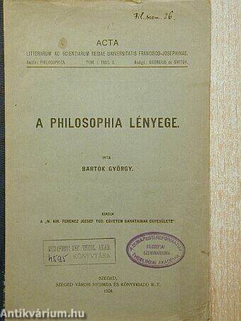 A philosophia lényege