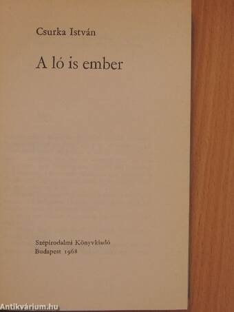 A ló is ember