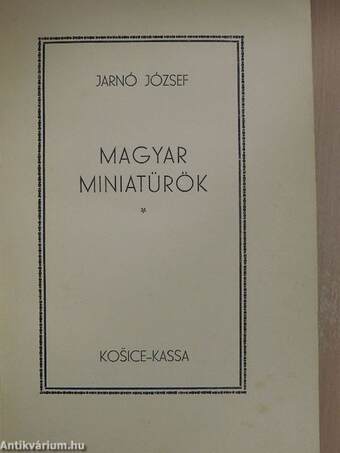Magyar miniatürök