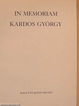 In memoriam Kardos György