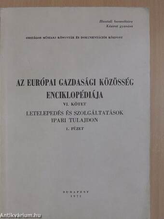 Az Európai Gazdasági Közösség Enciklopédiája VI/1.