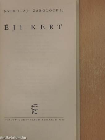 Éji kert