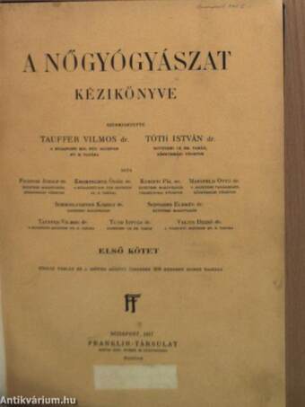 A nőgyógyászat kézikönyve I-II.