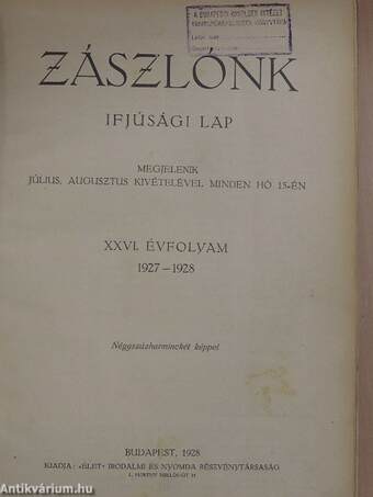 Zászlónk 1927. szeptember-1928. június