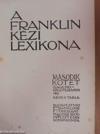 A Franklin kézi lexikona II. (töredék)