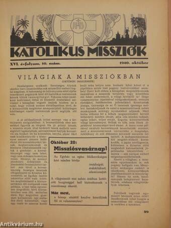 Katolikus Missziók 1940. október