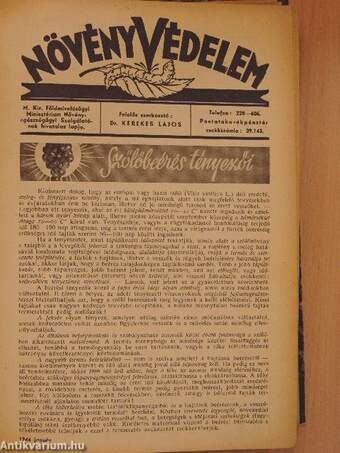 Növényvédelem 1944. (nem teljes évfolyam)/Kertészet 1944. (nem teljes évfolyam)/Növényvédelem és Kertészet 1947-1948 (nem teljes évfolyamok)