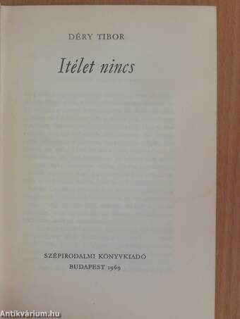 Ítélet nincs