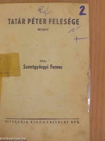 Tatár Péter felesége