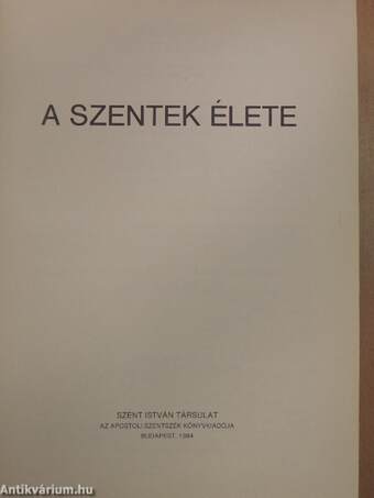 A szentek élete I-II.