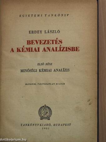 Bevezetés a kémiai analízisbe I-II.