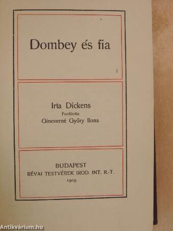 Dombey és Fia I-III.