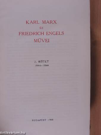 Karl Marx és Friedrich Engels művei 2.