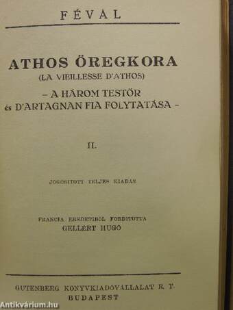 Athos öregkora I-II.