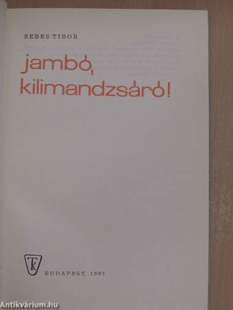 Jambó, Kilimandzsáró!