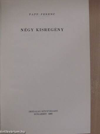 Négy kisregény