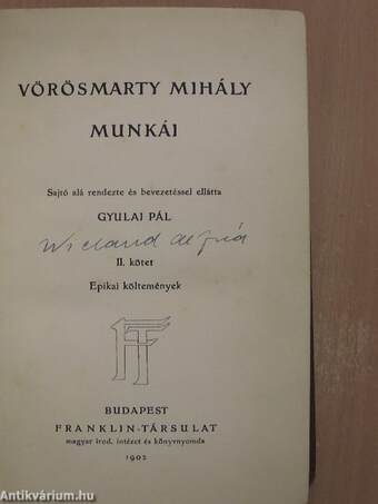 Vörösmarty Mihály munkái II.