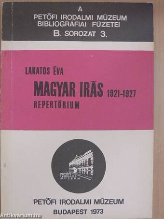 Magyar Írás 1921-1927