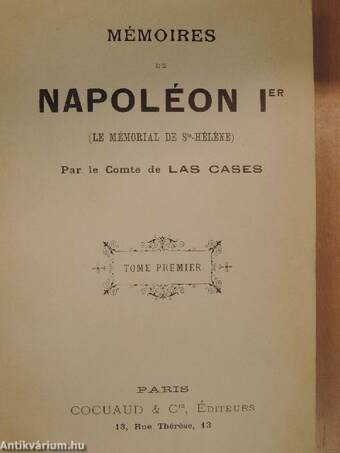 Mémoires de Napoléon I'er I-V. (nem teljes)