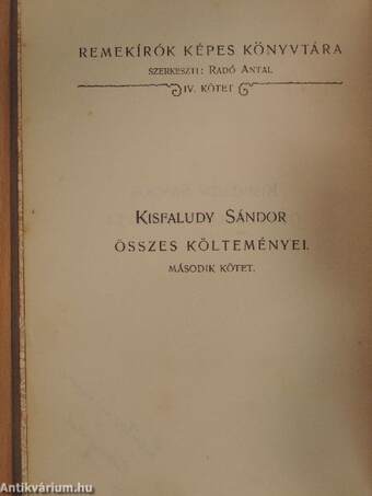 Kisfaludy Sándor összes költeményei II. (töredék)