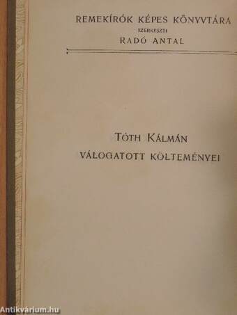 Tóth Kálmán válogatott költeményei